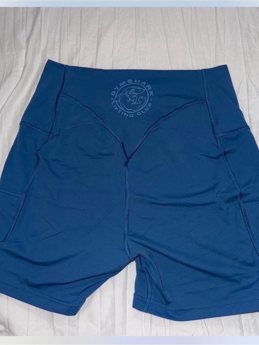 Gymshark High-Waist Bike Shorts - Blue